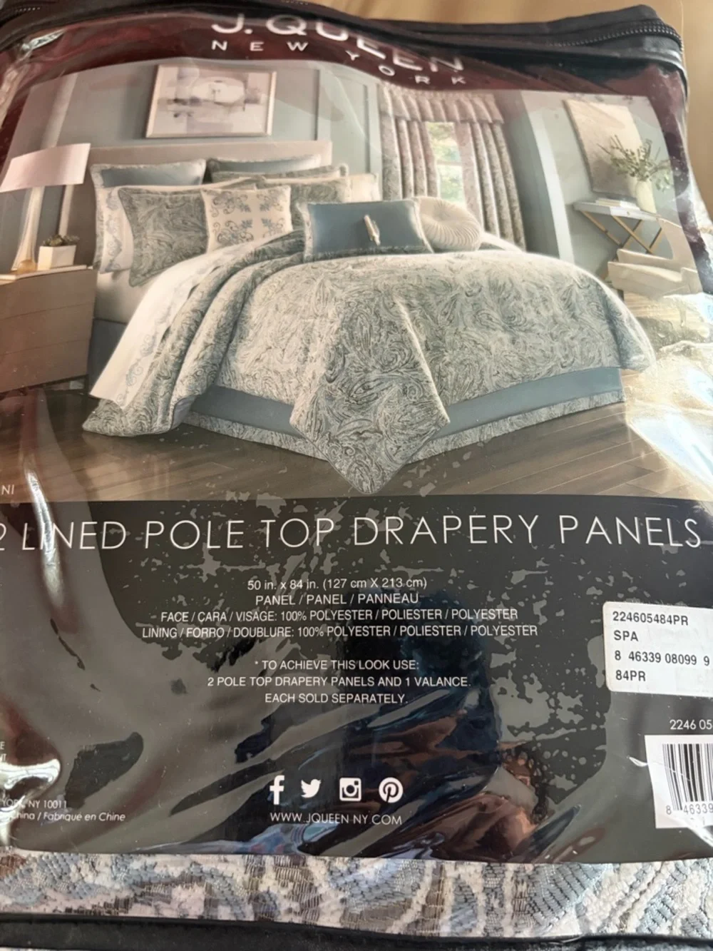 Queen Street Garrison Rod Pocket Light-Filtering Set of 2 Curtain Panel